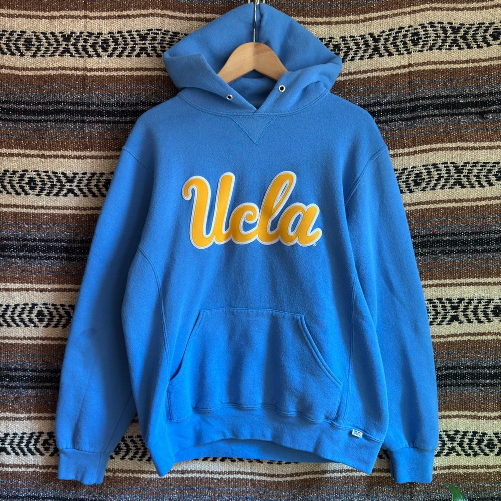 Russell Athletic UCLA Bruins Hoodie Light Blue Mens Medium Pullover Sweatshirt